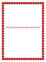 Tài liệu Thực phẩm giúp thai nhi thông minh, tinh mắt. docx