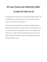 Tài liệu Bổ sung vitamin qua những thực phẩm tự nhiên tốt nhất cho bé potx