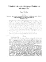 Viện kiểm sát nhân dân trong điều kiện cải cách tư pháp