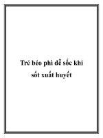 Tài liệu Trẻ béo phì dễ sốc khi sốt xuất huyết pdf