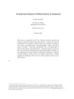 Tài liệu An Empirical Analysis of Political Activity in Hollywood pptx