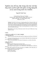 Nghiên cứu chế tạo, đặc trưng cấu trúc vật liệu ống nano cacbon gắn trên gốm và ứng dụng để xử lý asen trong nước bị ô nhiễm