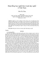 Hợp đồng học nghề theo luật dạy nghề ở việt nam