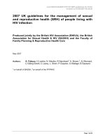 Tài liệu Produced jointly by the British HIV Association (BHIVA), the British Association for Sexual Health & HIV (BASHH) and the Faculty of Family Planning & Reproductive Health Care doc