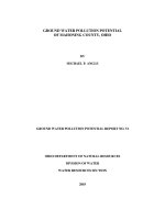 Tài liệu GROUND WATER POLLUTION POTENTIAL OF MAHONING COUNTY, OHIO doc