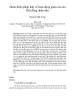 Hoàn thiện pháp luật về hoạt động giám sát của hội đồng nhân dân