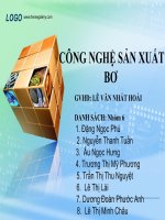 Công nghệ sản xuất bơ
