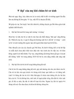 Tài liệu 9 ''''dại'''' của mẹ khi chăm bé sơ sinh docx