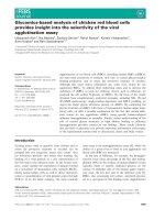 Tài liệu Báo cáo khoa học: Glycomics-based analysis of chicken red blood cells provides insight into the selectivity of the viral agglutination assay docx