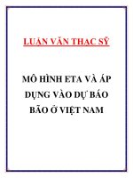 MÔ HÌNH ETA VÀ ÁP DỤNG VÀO DỰ BÁO BÃO Ở VIỆT NAM