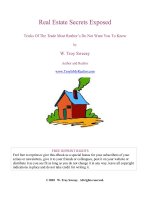 Tài liệu Real Estate Secrets Exposed doc