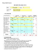 Tài liệu ĐỀ KIỂM TRA HỌC KỲ II Môn :Công nghệ 7 doc