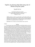 Nghiên cứu phương pháp định lượng một số phtalat trong thực phẩm