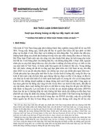 Bài thảo luận: Vượt qua khủng hoảng và tiếp tục đẩy mạnh cải cách