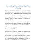 Tài liệu Tạo ra tác động tích cực cho khách hàng để cùng thành công pptx