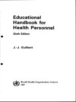 Tài liệu Educational Handbook for Health Personnel pptx