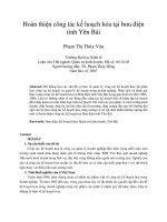 Hoàn thiện công tác kế hoạch hóa tại bưu điện tỉnh yên bái