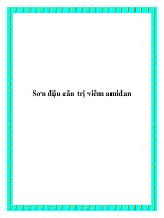 Tài liệu Sơn đậu căn trị viêm amidan pdf