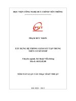 Xây dựng hệ thống giám sát tập trung trên cơ sở SNMP