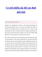 Tài liệu Cơ chế nhiễm sắc thể xác định giới tính doc