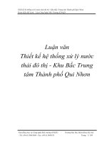 Tài liệu Thiết kế hệ thống xử lý nước thải đô thị - Khu Bắc Trung tâm Thành phố Qui Nhơn ppt