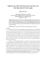 Nghiên cứu biến tính than hoạt tính làm vật liệu hấp phụ hơi thủy ngân