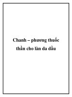 Tài liệu Chanh – phương thuốc thần cho làn da dầu docx