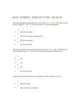 Tài liệu TRẮC NGHIỆM - KINH TẾ VI MÔ - ĐỀ SỐ 28 potx