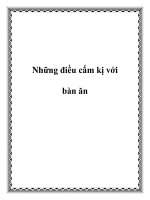 Tài liệu Những điều cấm kị với bàn ăn potx