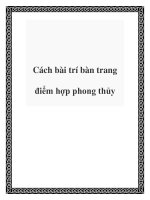 Tài liệu Cách bài trí bàn trang điểm hợp phong thủy docx