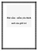 Tài liệu Hát xẩm - niềm yêu thích mới của giới trẻ docx