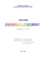 Luận văn Ứng dụng mô hình toán trong quyết định tài chính công ty ở Việt Nam