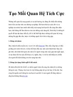 Tài liệu Tạo Mối Quan Hệ Tích Cực ppt