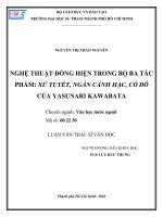 nghệ thuật đồng hiện trong bộ ba tác phẩm xứ tuyết, ngàn cánh hạc, cố đô của yasunari kawabata