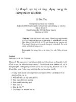 Lý thuyết cực trị và ứng dụng trong đo lường rủi ro tài chính