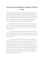 Tài liệu Chạy XP Mode trong Windows 7 không cần CPU hỗ trợ ảo hóa docx