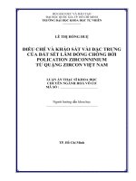điều chế và khảo sát vài đặc trưng của đất sét lâm đồng chống bởi polication zirconninium từ quặng zircon việt nam
