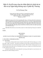 Một số vấn đề trong công tác thẩm định tài chính dự án đầu tư tại ngân hàng thương mại cổ phần kỹ thương