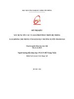 Xây dựng yêu cầu và giải pháp phát triển hệ thống e learning cho trung tâm giáo dục thường xuyên thanh oai