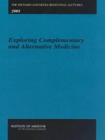 Tài liệu Exploring Complementary and Alternative Medicine pdf