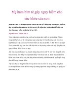 Tài liệu Mẹ ham bỉm rẻ gây nguy hiểm cho sức khỏe của con doc