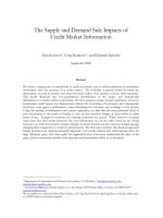 Tài liệu The Supply and Demand Side Impacts of Credit Market Information pptx