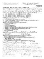 Tài liệu ĐỀ THI THỬ ĐẠI HỌC 2012-2013 MÔN SINH HỌC - MÃ ĐỀ THI 132 ppt