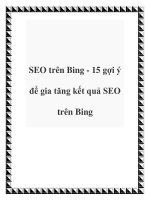 Tài liệu SEO trên Bing - 15 gợi ý để gia tăng kết quả SEO trên Bing pdf