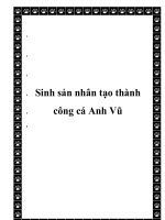 Tài liệu Sinh sản nhân tạo thành công cá Anh Vũ pdf