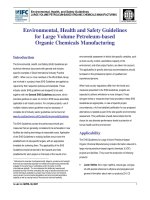 Tài liệu Environmental, Health and Safety Guidelines for Large Volume Petroleum-based Organic Chemicals Manufacturing pptx