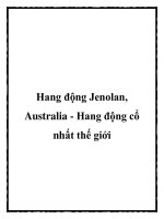 Tài liệu Hang động Jenolan, Australia - Hang động cổ nhất thế giới doc