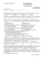 Đề thi thử sinh học 2014 Lần 4 THPT lương sơn