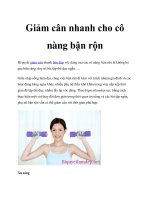 Tài liệu Giảm cân nhanh cho cô nàng bận rộn pdf
