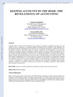Tài liệu KEEPING ACCOUNTS BY THE BOOK: THE REVELATION(S) OF ACCOUNTING pdf